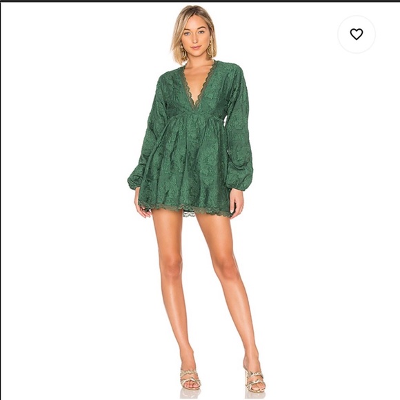House of Harlow 1960 x Revolve Emerald mini dress